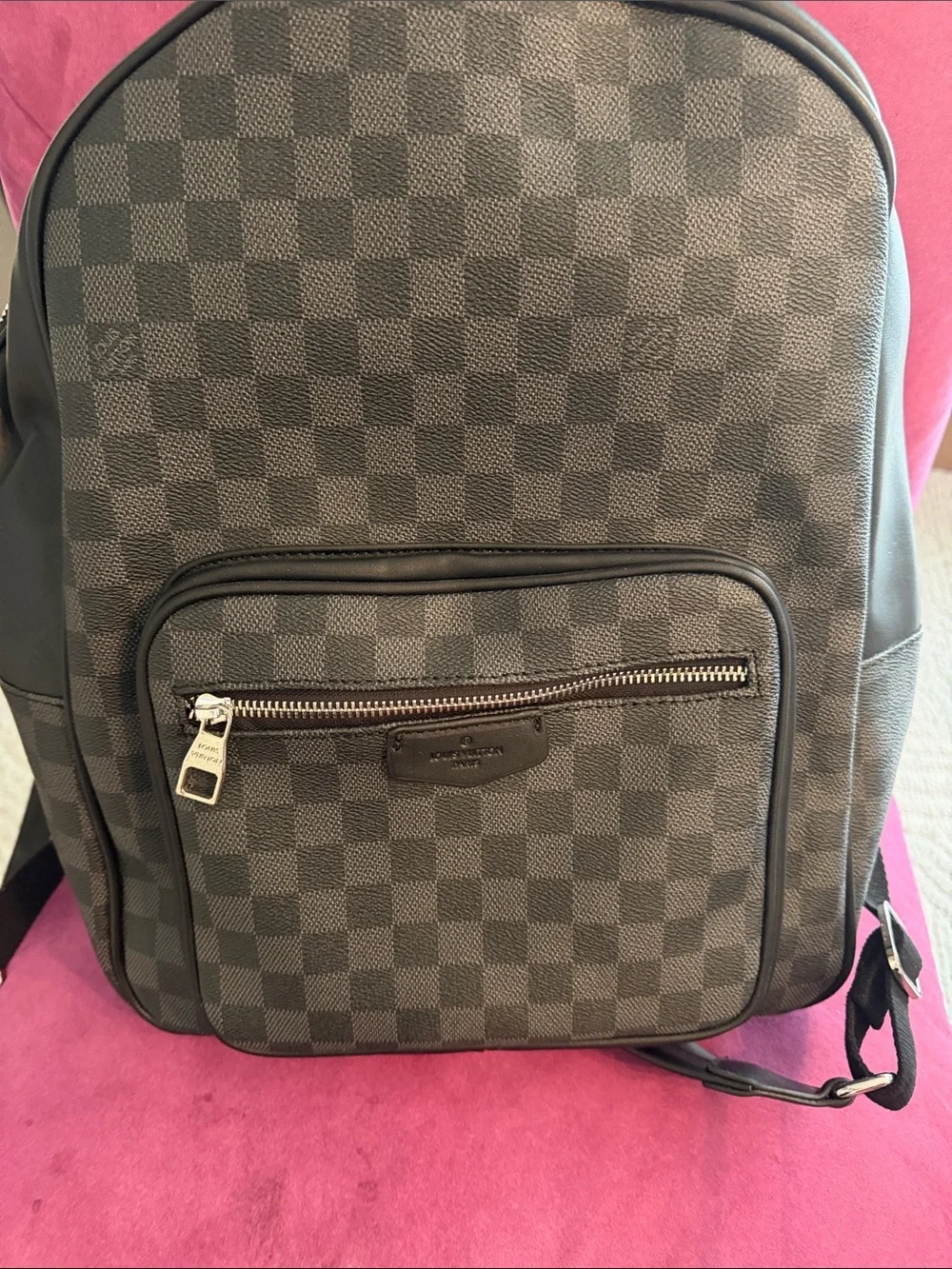 Fashion inspired backpack new no tag black and gray
